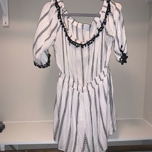 Off the shoulder plus size jump suit